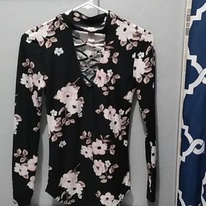 Long sleeve floral shirt